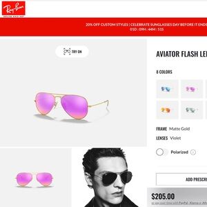 Ray Ban Aviator Flash Lens - model code RB3025 112/4T 58-14